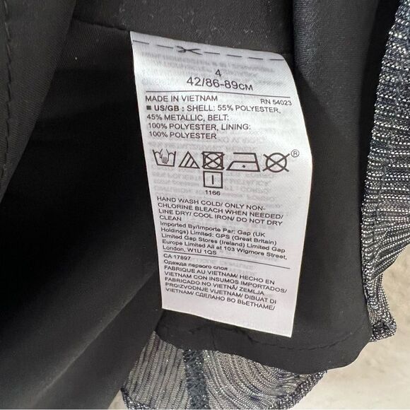 Banana Republic Pleated Metallic Faux Wrap Dress NEW Size 4 (MISSING RIBBON) - Picture 12 of 12